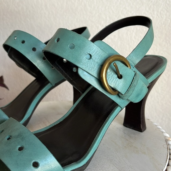Aerosols teal leather sandal EUC Size 10 - Picture 3 of 8